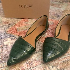 J. Crew Factory Zoe Crocodile d'Orsay Flats